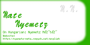 mate nyemetz business card